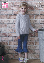 Girls Cardigan and Sweater in King Cole Comfort Chunky (4969)