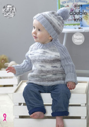 Cardigan, Sweaters & Hat in King Cole Splash DK & Big Value Baby DK (5089)