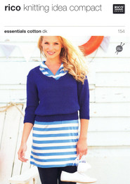 Ladies Tops in Rico Essentials Cotton DK (154)