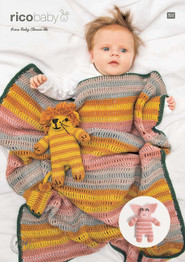 Blanket, Pig & Lion in Rico Baby Classic DK (1034) - CROCHET