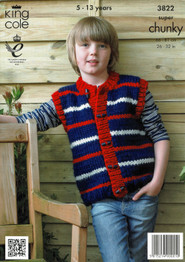 Jacket & Gilet in King Cole Super Chunky (3822)