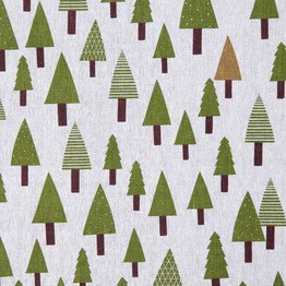 Christmas Canvas (100% Cotton): Trees - Per ½ Metre