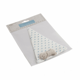 Make-Your-Own Bunting Kit - White w/ Blue Spot