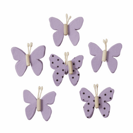 Craft Embellishments (6pcs) - Beaded Butterflies