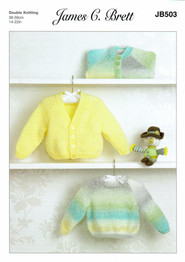 Cardigans & Sweater in James C Brett Baby Marble DK (JB503)