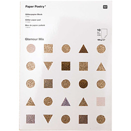 A4 Glitter Paper Pad (10pk) - Paper Poetry Glamour