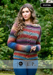 Honeycomb Sweater with Cabling in DY Choice La Paz (DYP206)