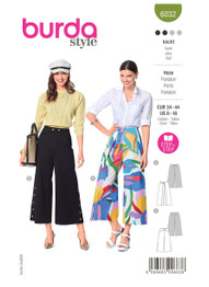 Culotte Pants w/Waist Detailing in Burda Style (6032)