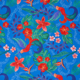 Birds of Paradise: Royal - 100% Cotton