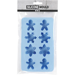 Silicone Mould - Snowflakes & Gingerbread Men