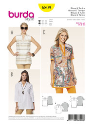 V-Neck Tunics in Burda Style (6809)