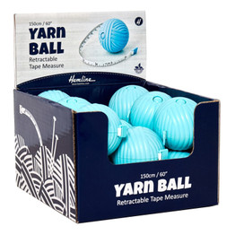 Retractable Tape Measure - Blue Yarn Ball