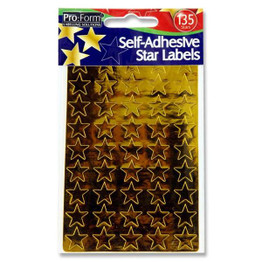 Star Stickers (135pcs) - Gold