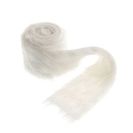 Faux Fur Trim on Roll (2m x 8cm) - White