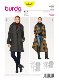 Fur Collar Coat in Burda Misses' (6462)