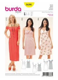 Rouched Dresses in Burda Style (6686)