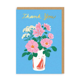 Greeting Card - Thank You Floral Vase
