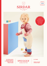 Baby Colour Block Dungarees in Sirdar Snuggly DK (5494) - PDF