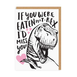 Greeting Card - Eaten by a T-Rex