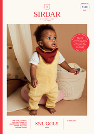 Laid Back Romper & Bib in Sirdar Snuggly 4 Ply (5508) - PDF