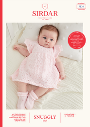 Lovely Little Lacy Dress in Sirdar Snuggly 3 Ply (5520) - PDF