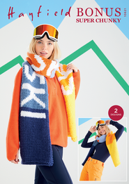 Ski Lift Scarves in Hayfield Bonus Super Chunky (10621) - PDF