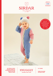 Half 'n' Half Romper & Pom Pom Hat in Sirdar Snuggly DK (5490) - PDF