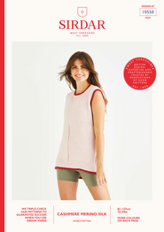 Swing Tipped Vest in Sirdar Cashmere Merino Silk DK (10550) - PDF