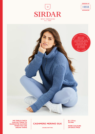 Medallist Zip Sweater in Sirdar Cashmere Merino Silk DK (10555) - PDF
