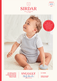 Ribbed Baby Romper in Sirdar Snuggly Baby Bamboo DK (5473) - PDF