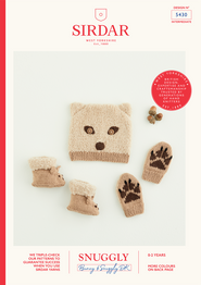Foxy Hat, Mittens & Booties in Sirdar Snuggly DK (5430) - PDF