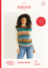Textured Panel Vest in Sirdar Jewelspun Aran (10291) - PDF