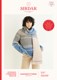 Striped Sweater & Scarf in Sirdar Haworth Tweed DK (10295) - PDF