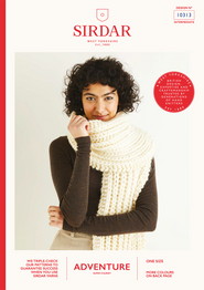 Huge Ribbed Scarf in Sirdar Adventure Super Chunky (10313) - PDF