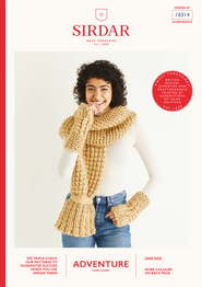 Textured Scarf & Wrist Warmers in Sirdar Adventure Super Chunky (10314) - PDF