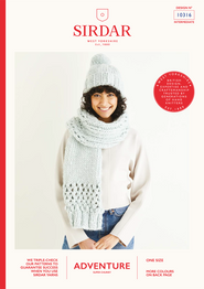 Lace & Bobbles Hat & Scarf in Sirdar Adventure Super Chunky (10316) - PDF
