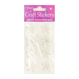 Gem & Pearl Stickers (8pcs) - Flower Swirls