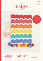 Crochet Rainbow Chevron Blanket in Sirdar Snuggly DK (5414) - CROCHET - PDF