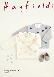 Embroidered Star Sweater in Hayfield Bonus Baby DK (5420) - PDF