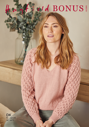 Rose Lace Sweater in Hayfield Bonus DK (10266) - PDF