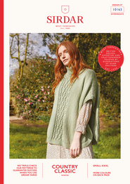 Women's Roll Neck Poncho in Sirdar Country Classic Worsted (10163) - PDF