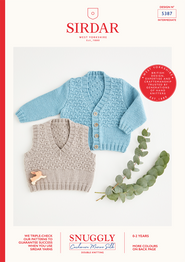 V-Neck Cardigans in Sirdar Snuggly Cashmere Merino Silk DK (5387) - PDF