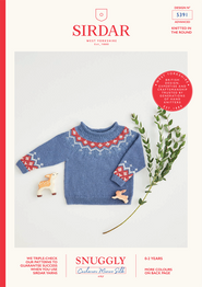 Nordic Fair Isle Yoke Sweater in Sirdar Snuggly Cashmere Merino Silk 4 Ply (5391) - PDF