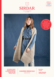 Blanket Style Wrap in Sirdar Cashmere Merino Silk DK (10207) - PDF