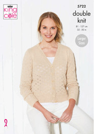 Cardigans in King Cole Bamboo Cotton (5722)