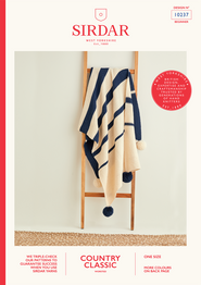 Graduated Stripe Blanket in Sirdar Country Classic Worsted (10237) - PDF