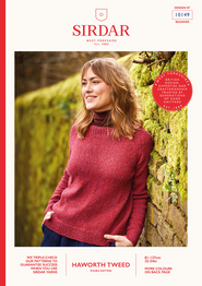 Women's Raglan Sweater in Sirdar Haworth Tweed DK (10149) - PDF