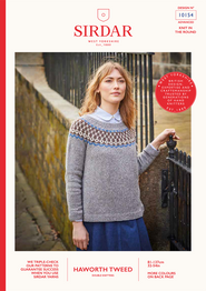 Women's Fairisle Yoke Sweater in Sirdar Haworth Tweed DK (10154) - PDF