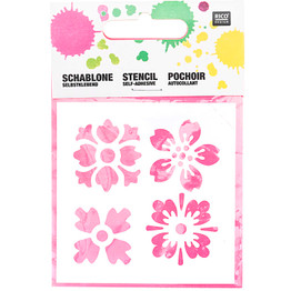Self Adhesive Small Stencil - Flowers