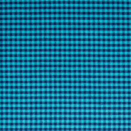Piccadilly: Navy/Turquoise Gingham - 100% Cotton